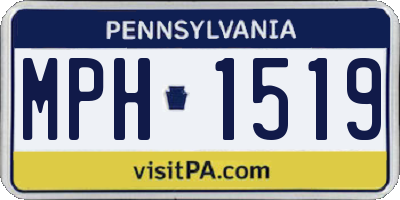 PA license plate MPH1519