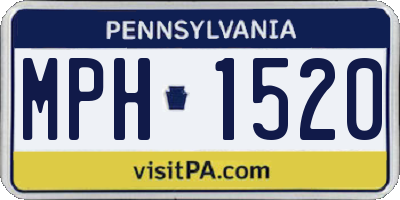 PA license plate MPH1520