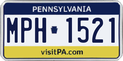 PA license plate MPH1521