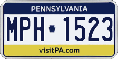 PA license plate MPH1523