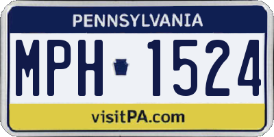 PA license plate MPH1524