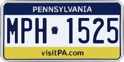 PA license plate MPH1525