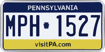PA license plate MPH1527