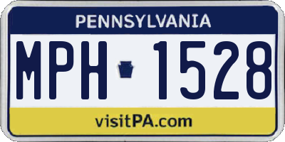 PA license plate MPH1528