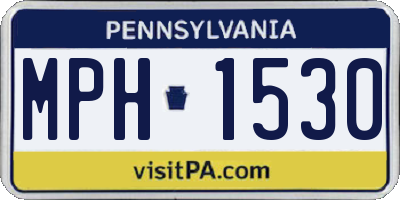 PA license plate MPH1530