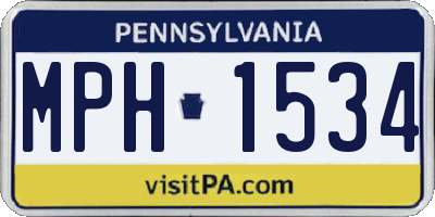 PA license plate MPH1534