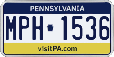 PA license plate MPH1536