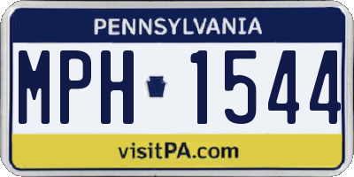 PA license plate MPH1544