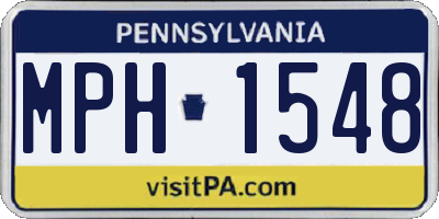 PA license plate MPH1548