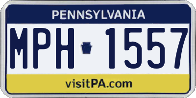 PA license plate MPH1557