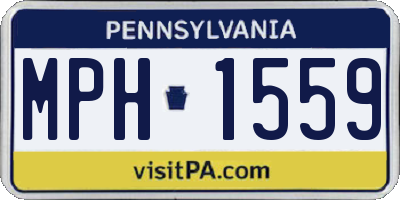 PA license plate MPH1559