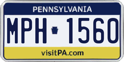 PA license plate MPH1560