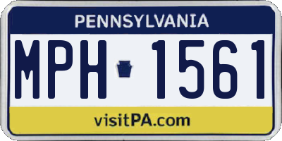 PA license plate MPH1561