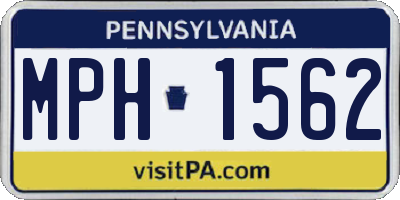 PA license plate MPH1562
