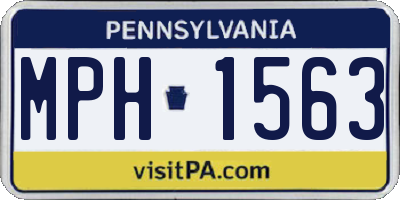 PA license plate MPH1563