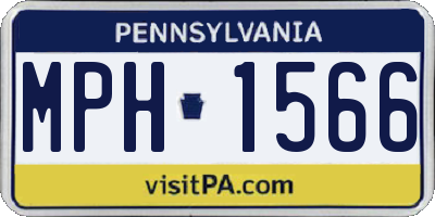 PA license plate MPH1566