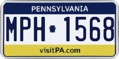PA license plate MPH1568