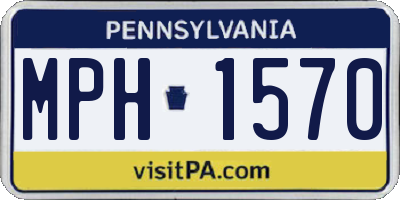 PA license plate MPH1570