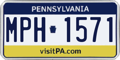 PA license plate MPH1571