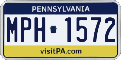 PA license plate MPH1572
