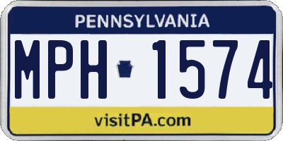 PA license plate MPH1574
