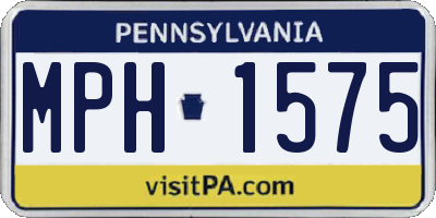 PA license plate MPH1575