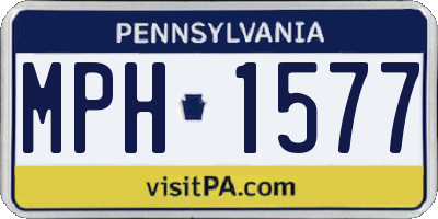 PA license plate MPH1577