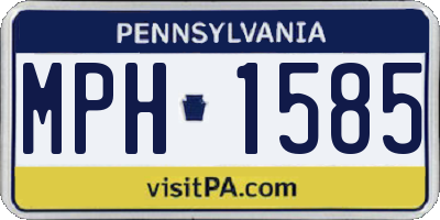 PA license plate MPH1585