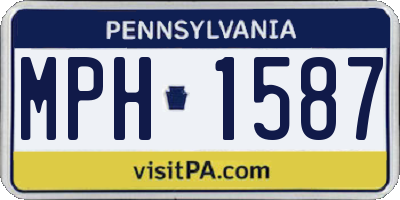 PA license plate MPH1587