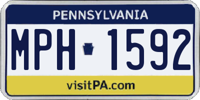 PA license plate MPH1592