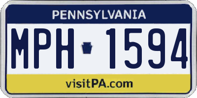 PA license plate MPH1594