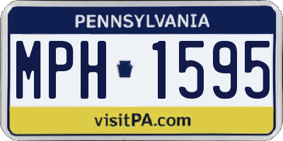 PA license plate MPH1595