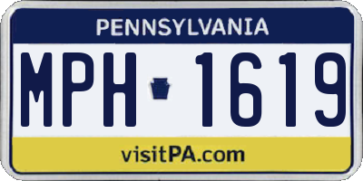 PA license plate MPH1619