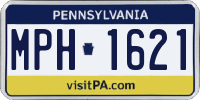 PA license plate MPH1621