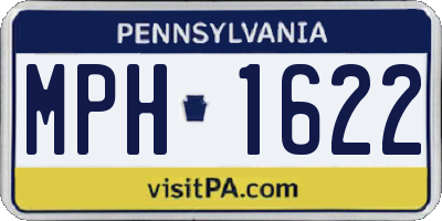 PA license plate MPH1622