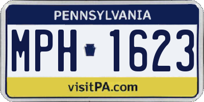 PA license plate MPH1623