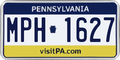 PA license plate MPH1627