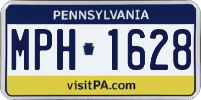 PA license plate MPH1628