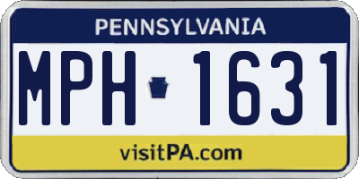 PA license plate MPH1631