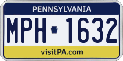 PA license plate MPH1632