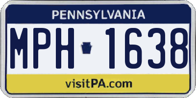 PA license plate MPH1638