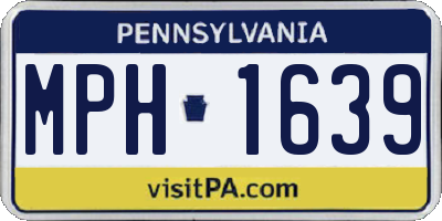 PA license plate MPH1639