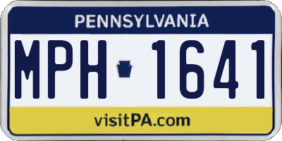 PA license plate MPH1641