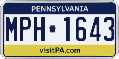 PA license plate MPH1643