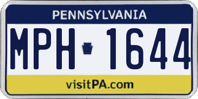 PA license plate MPH1644