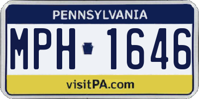 PA license plate MPH1646