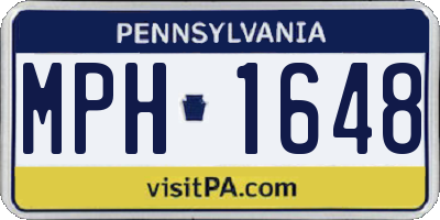 PA license plate MPH1648