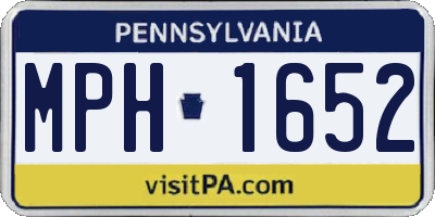 PA license plate MPH1652