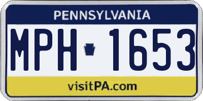 PA license plate MPH1653