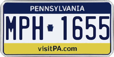 PA license plate MPH1655
